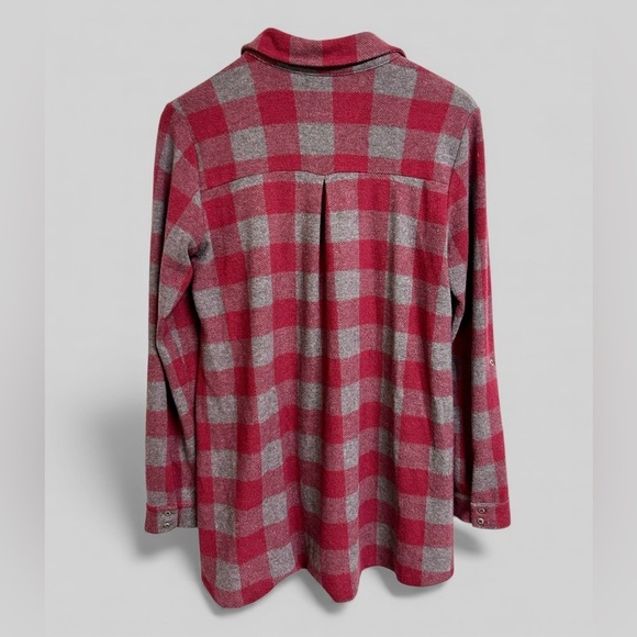 Soft Surroundings Mad About Plaid Tunic in Red and Grey Buffalo Check Size Small - Picture 4 of 7
